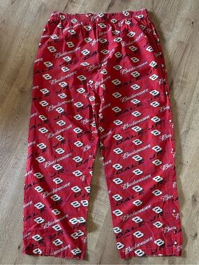 Vintage Y2K Winners Circle Dale Earnhardt Jr #8 Budweiser NASCAR Pajama Pants L